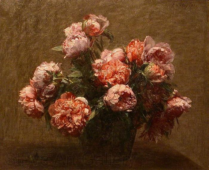 Henri Fantin-Latour Vase of Peonies Spain oil painting art
